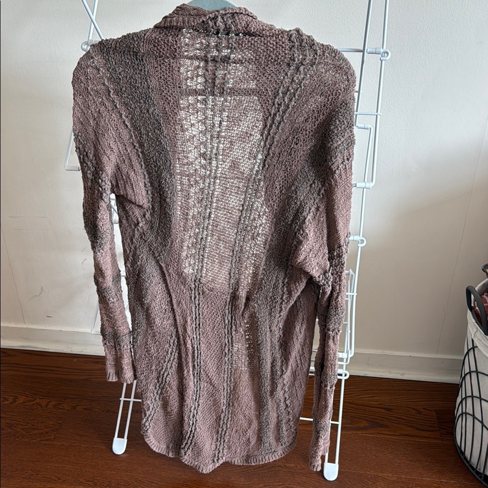 Anthropologie Brown Draped Cardigan Sweater - Picture 3 of 3